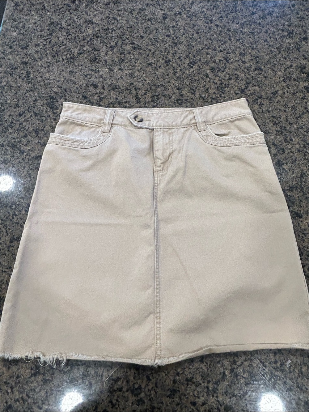 Old Navy Beige A-Line Denim Skirt
